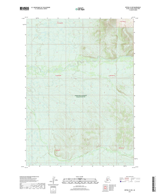 Bethel D-4 NE Alaska US Topo Map Image