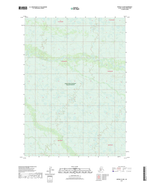 Bethel D-4 NW Alaska US Topo Map Image