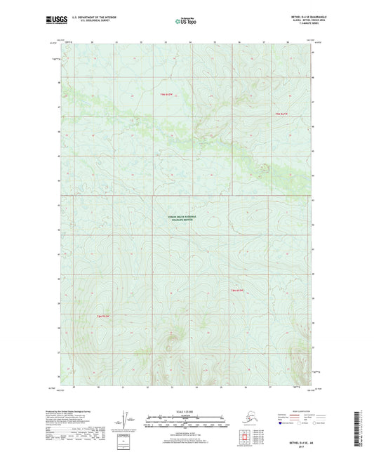 Bethel D-4 SE Alaska US Topo Map Image