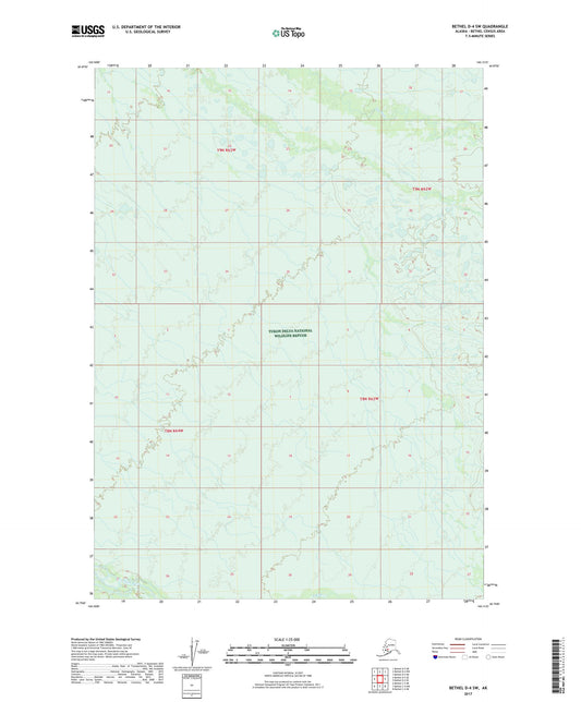 Bethel D-4 SW Alaska US Topo Map Image