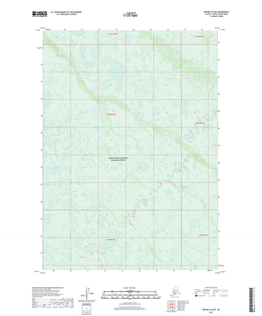 Bethel D-5 NE Alaska US Topo Map Image