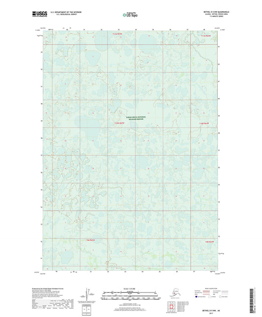Bethel D-5 NW Alaska US Topo Map Image
