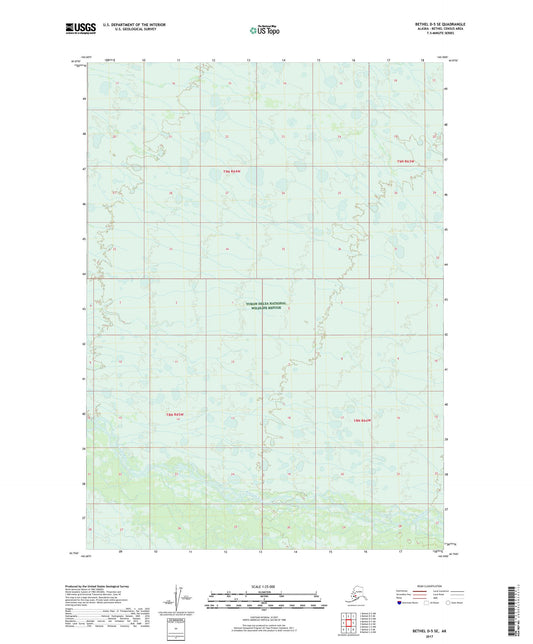 Bethel D-5 SE Alaska US Topo Map Image