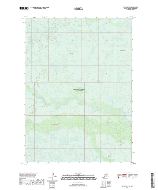 Bethel D-5 SW Alaska US Topo Map Image