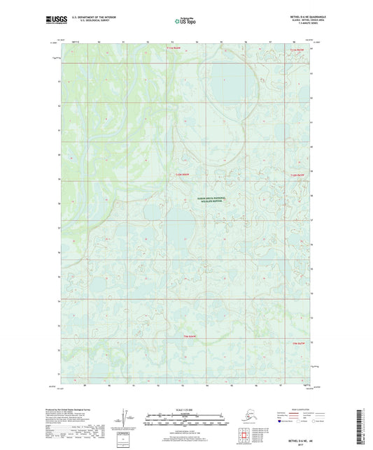Bethel D-6 NE Alaska US Topo Map Image