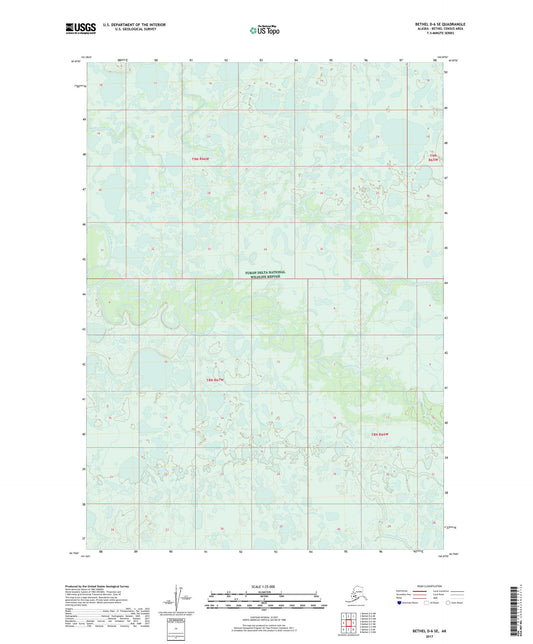 Bethel D-6 SE Alaska US Topo Map Image