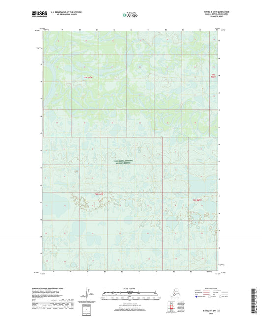 Bethel D-6 SW Alaska US Topo Map Image
