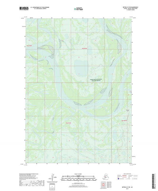 Bethel D-7 SW Alaska US Topo Map Image