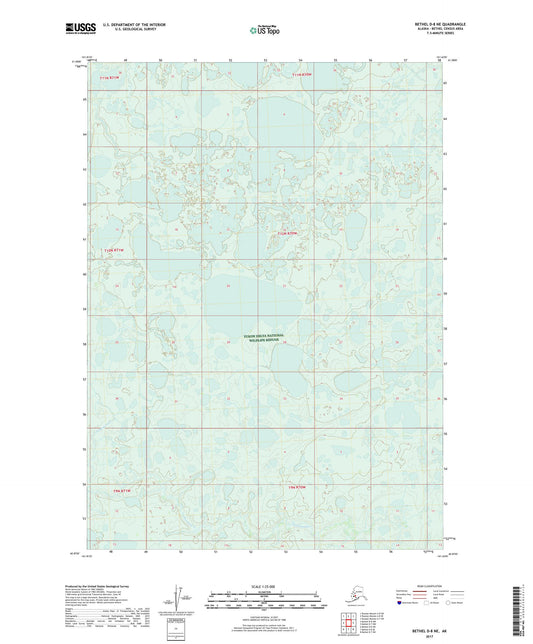 Bethel D-8 NE Alaska US Topo Map Image