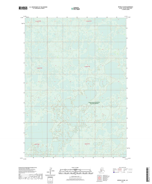 Bethel D-8 NW Alaska US Topo Map Image
