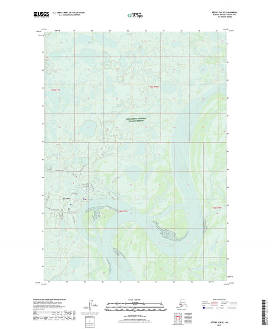 Bethel D-8 SE Alaska US Topo Map Image
