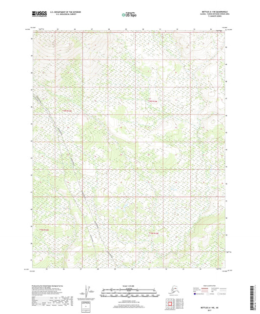 Bettles A-1 NE Alaska US Topo Map Image
