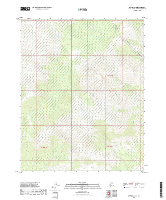 Bettles A-1 NW Alaska US Topo Map Image