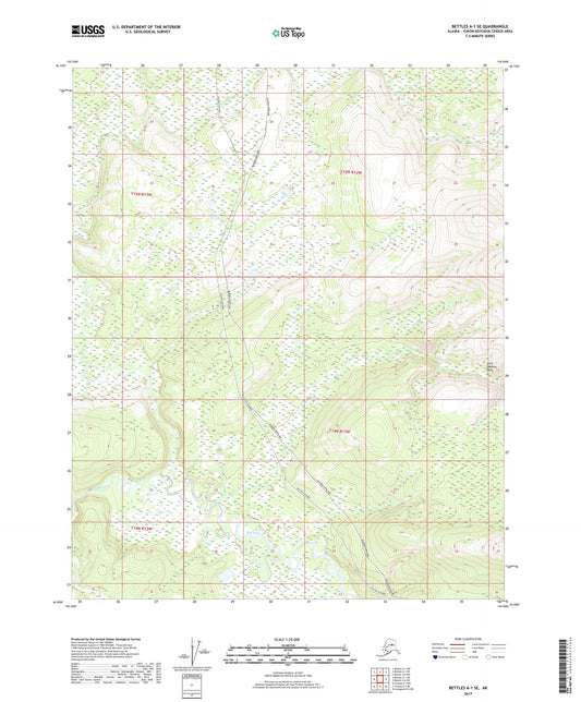 Bettles A-1 SE Alaska US Topo Map Image