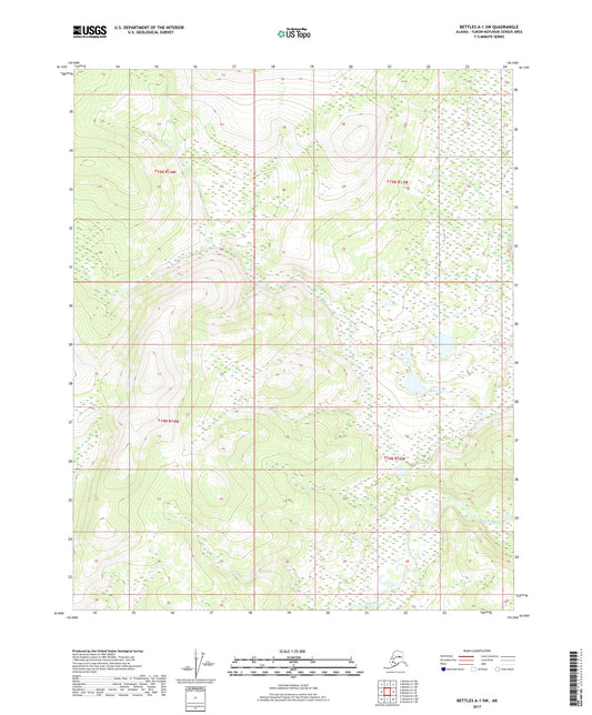 Bettles A-1 SW Alaska US Topo Map Image
