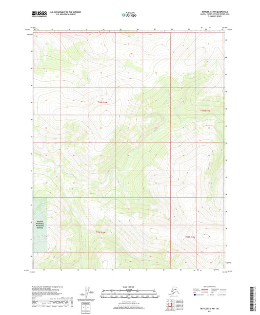 Bettles A-2 NW Alaska US Topo Map Image