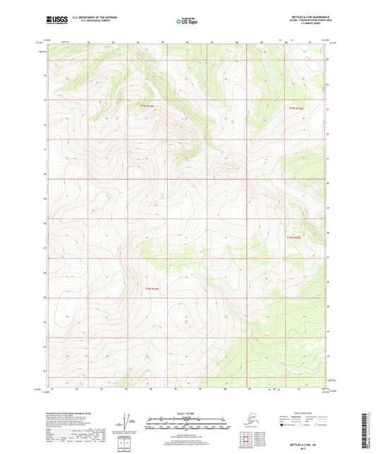 Bettles A-2 SW Alaska US Topo Map Image