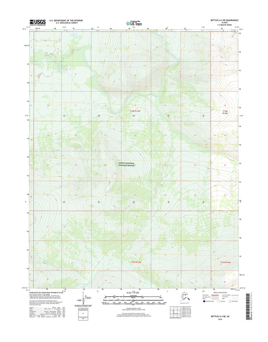 Bettles A-3 NE Alaska US Topo Map Image