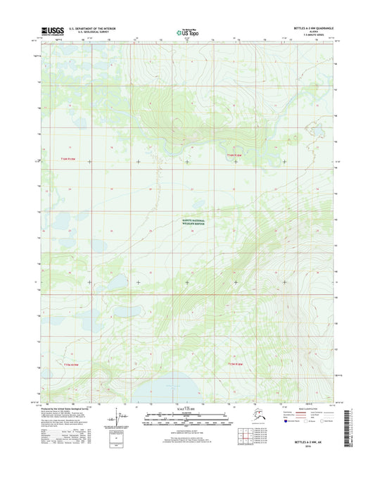 Bettles A-3 NW Alaska US Topo Map Image