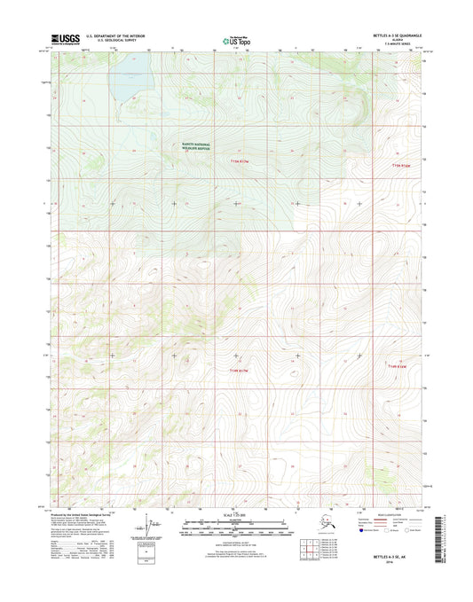 Bettles A-3 SE Alaska US Topo Map Image