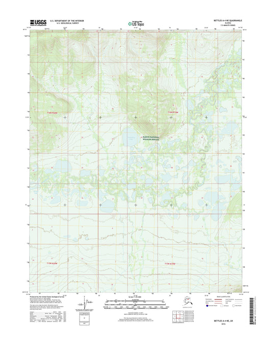 Bettles A-4 NE Alaska US Topo Map Image