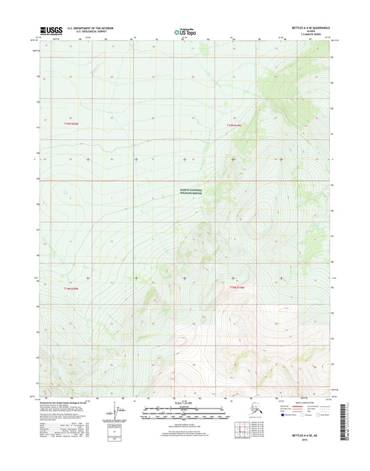 Bettles A-4 SE Alaska US Topo Map Image
