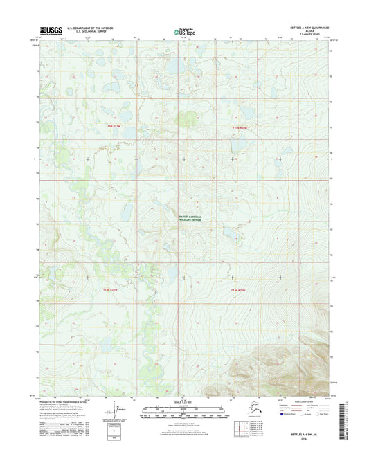 Bettles A-4 SW Alaska US Topo Map Image