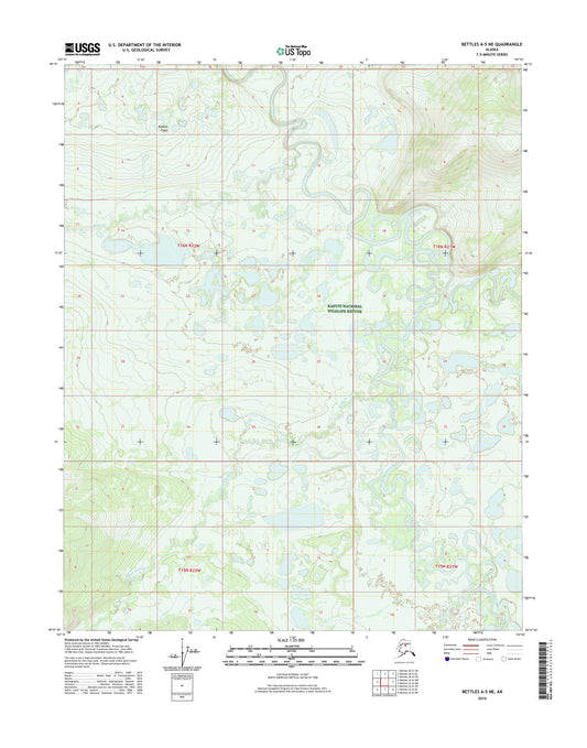 Bettles A-5 NE Alaska US Topo Map Image