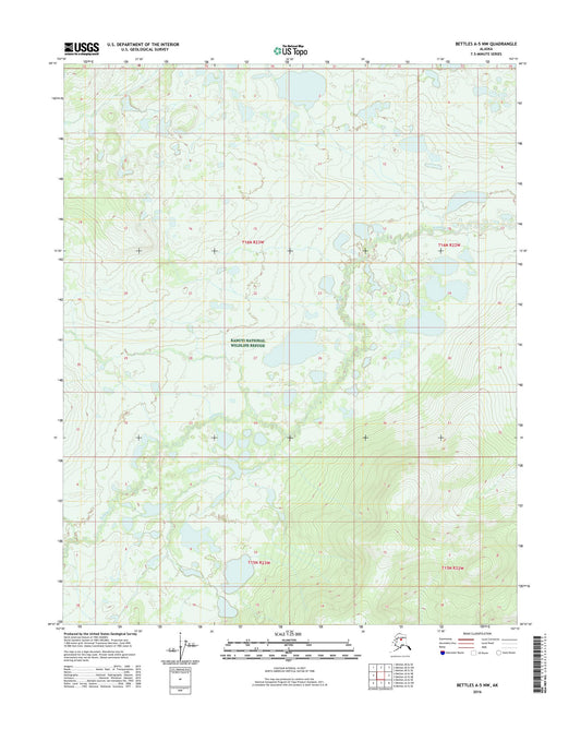 Bettles A-5 NW Alaska US Topo Map Image