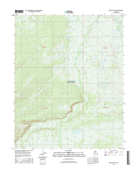 Bettles A-5 SE Alaska US Topo Map Image