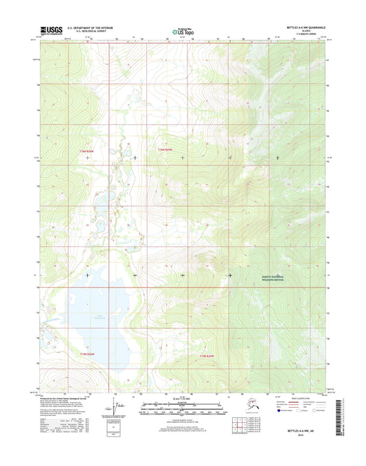 Bettles A-6 NW Alaska US Topo Map Image