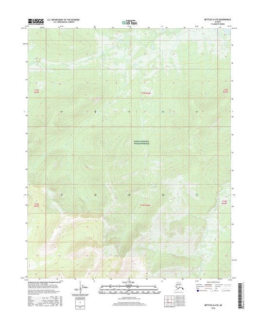 Bettles A-6 SE Alaska US Topo Map Image