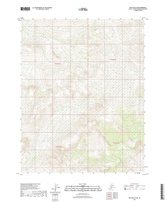 Bettles B-2 NW Alaska US Topo Map Image