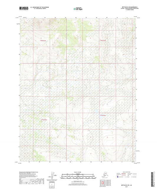 Bettles B-2 SE Alaska US Topo Map Image