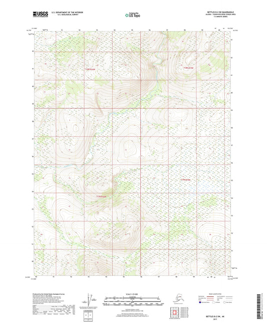 Bettles B-2 SW Alaska US Topo Map Image