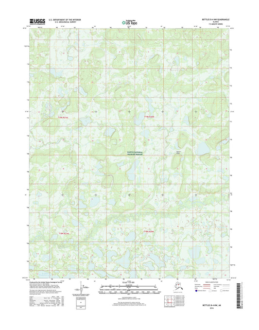 Bettles B-4 NW Alaska US Topo Map Image