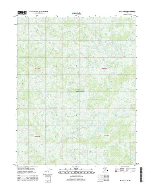 Bettles B-5 NW Alaska US Topo Map Image