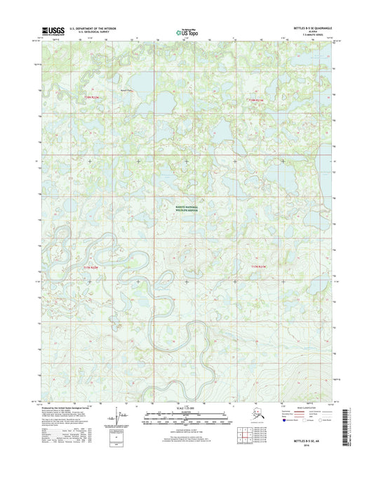 Bettles B-5 SE Alaska US Topo Map Image