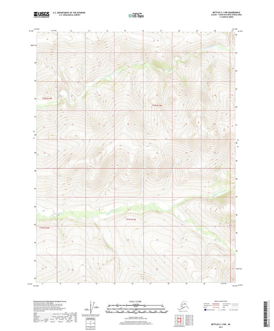 Bettles C-1 NW Alaska US Topo Map Image