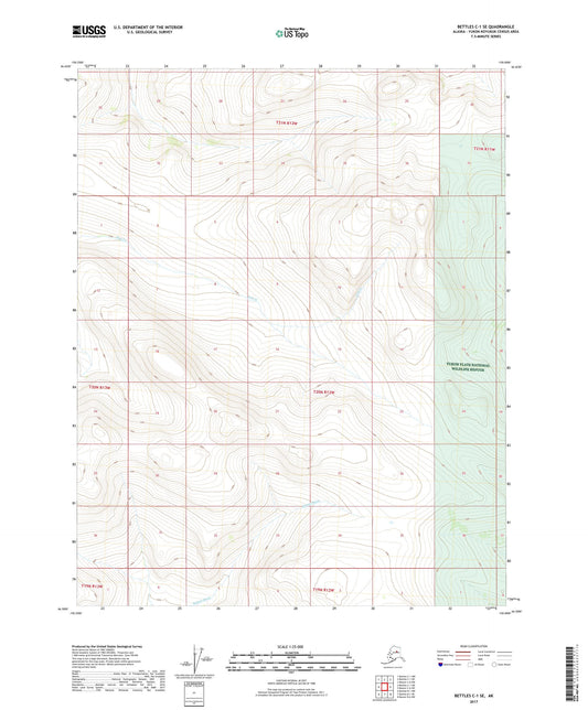 Bettles C-1 SE Alaska US Topo Map Image