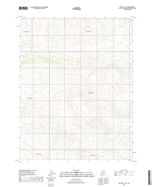 Bettles C-1 SW Alaska US Topo Map Image