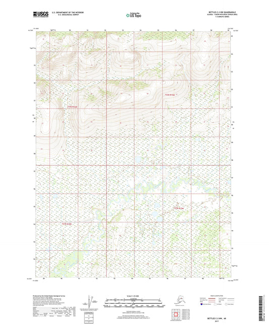 Bettles C-2 NW Alaska US Topo Map Image