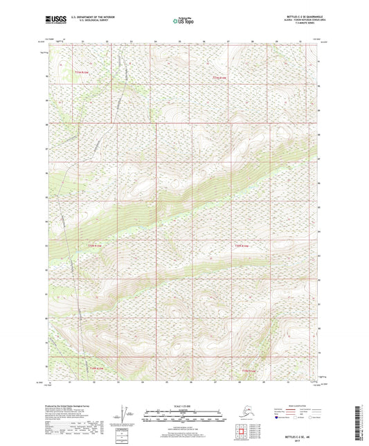 Bettles C-2 SE Alaska US Topo Map Image