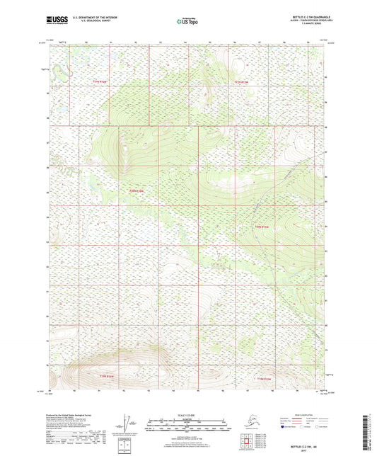 Bettles C-2 SW Alaska US Topo Map Image
