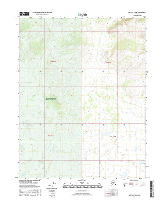 Bettles C-3 NE Alaska US Topo Map Image