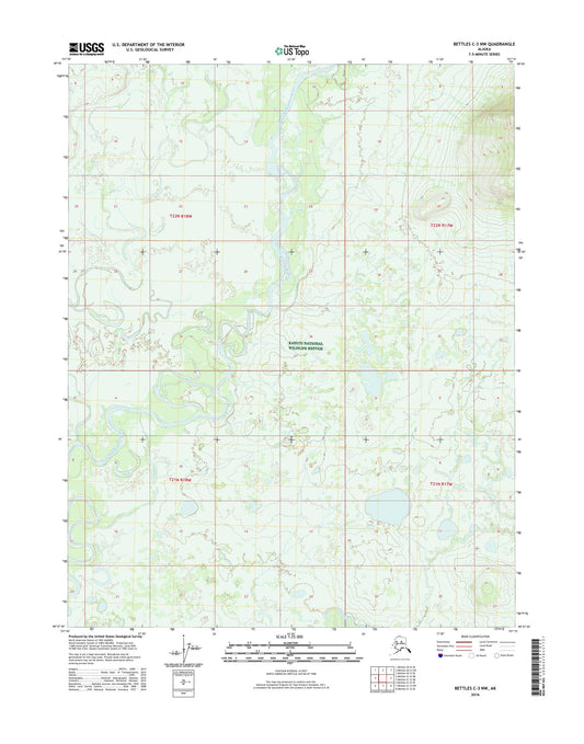 Bettles C-3 NW Alaska US Topo Map Image