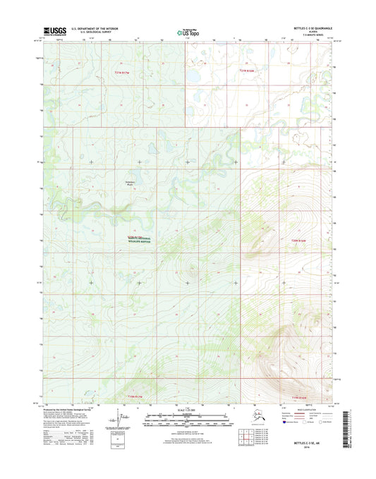 Bettles C-3 SE Alaska US Topo Map Image