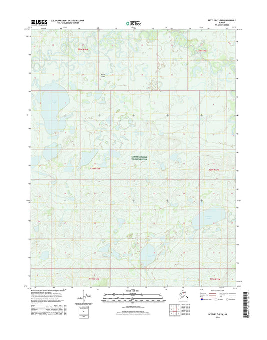 Bettles C-3 SW Alaska US Topo Map Image