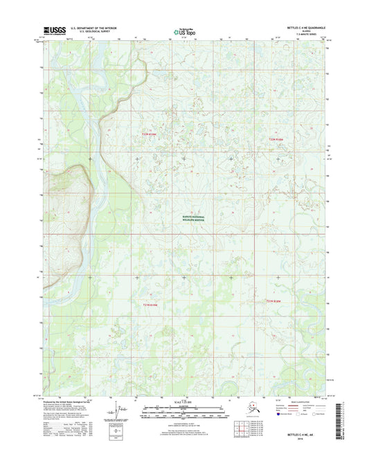 Bettles C-4 NE Alaska US Topo Map Image
