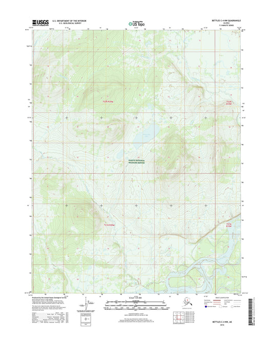 Bettles C-4 NW Alaska US Topo Map Image